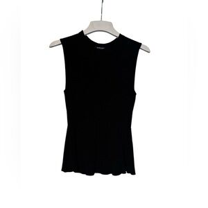 Marciano Black Fitted Peplum Tank Top Size XS